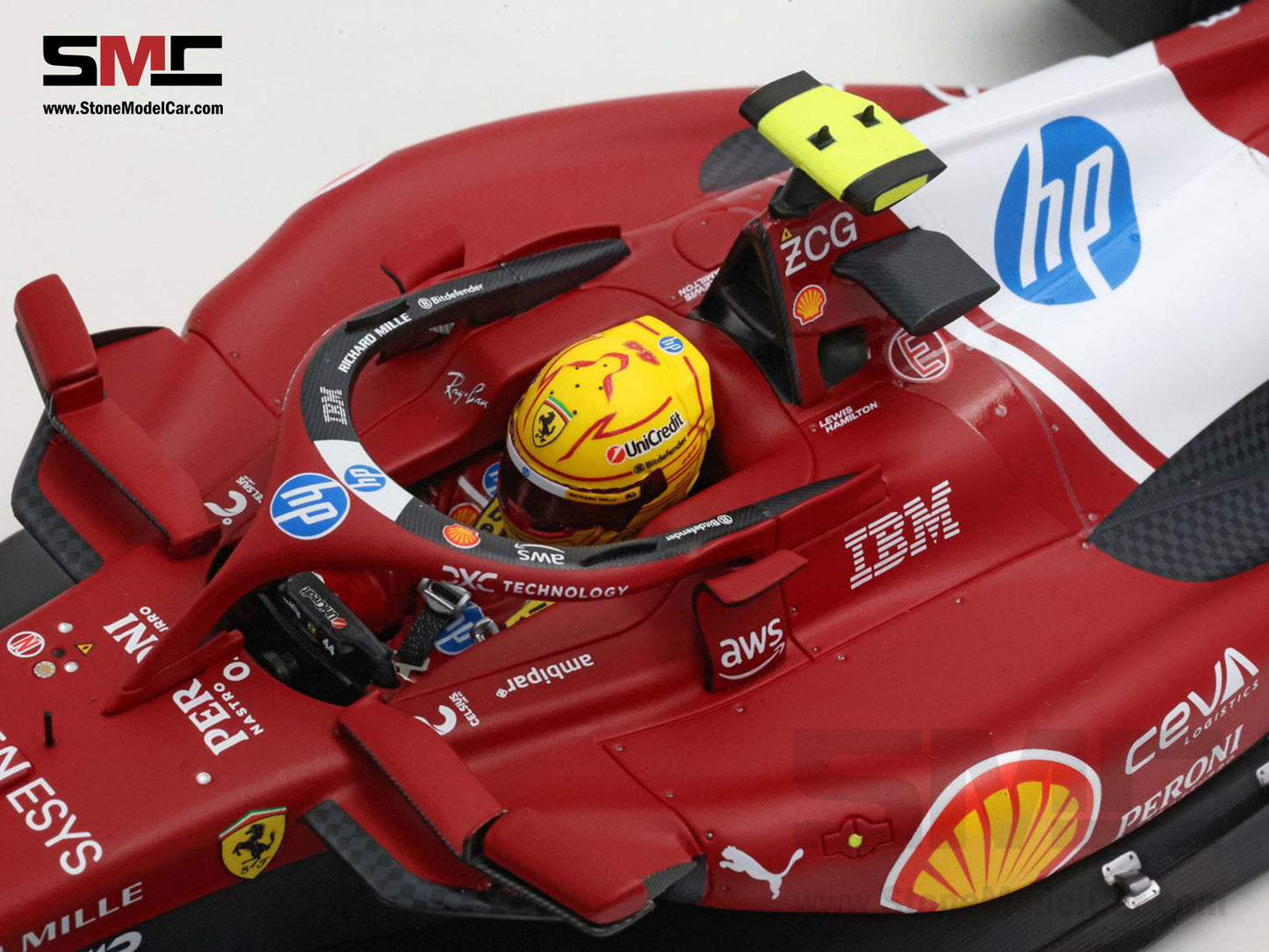 Ferrari F1 SF-25 #44 Lewis Hamilton Chinese GP Sprint Winner 2025 BBR 1:18 Red Leather Gift Box