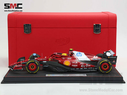 Ferrari F1 SF-25 #44 Lewis Hamilton Chinese GP Sprint Winner 2025 BBR 1:18 Red Leather Gift Box
