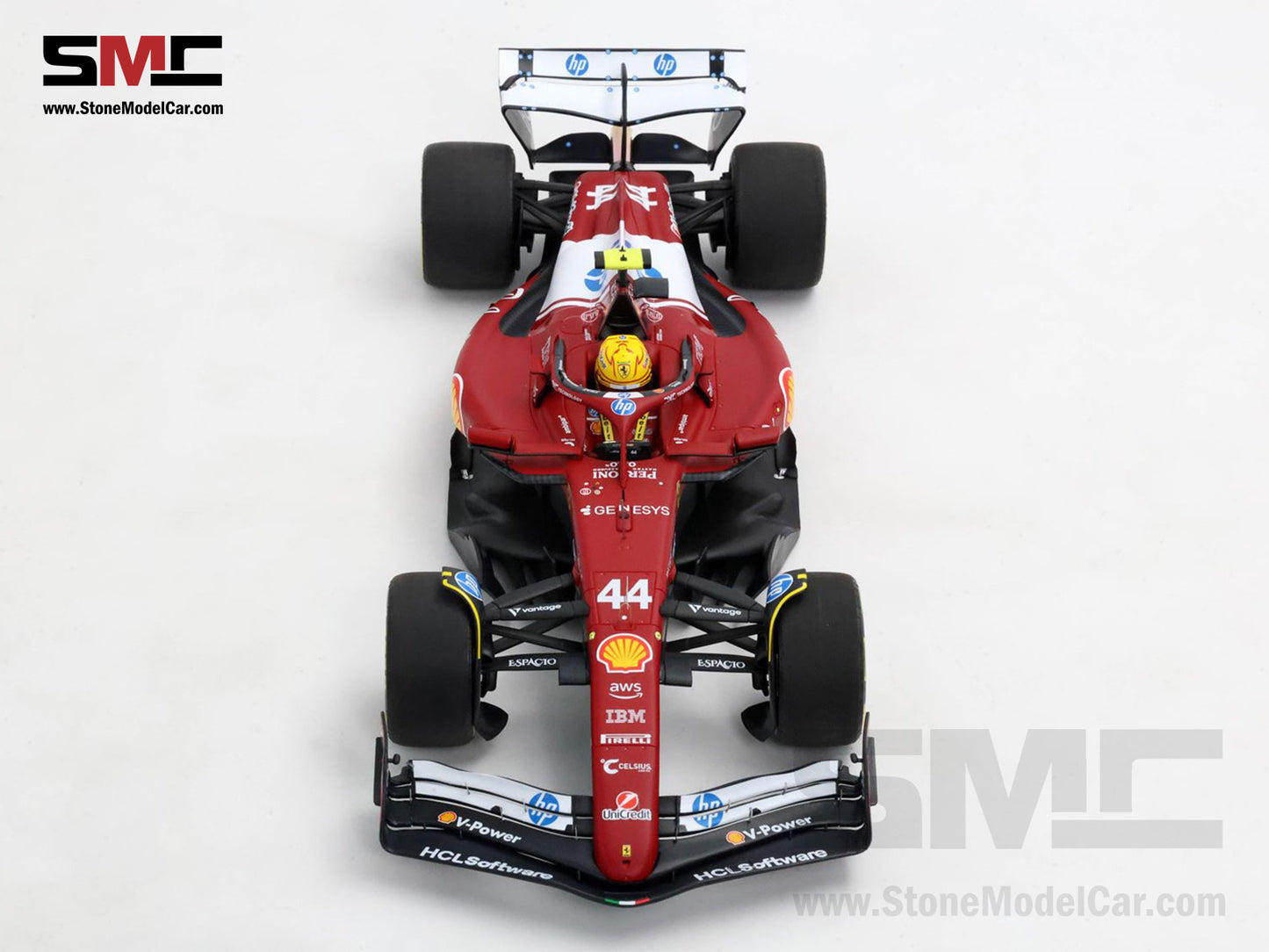 Ferrari F1 SF-25 #44 Lewis Hamilton Chinese GP Sprint Winner 2025 BBR 1:18 Red Leather Gift Box