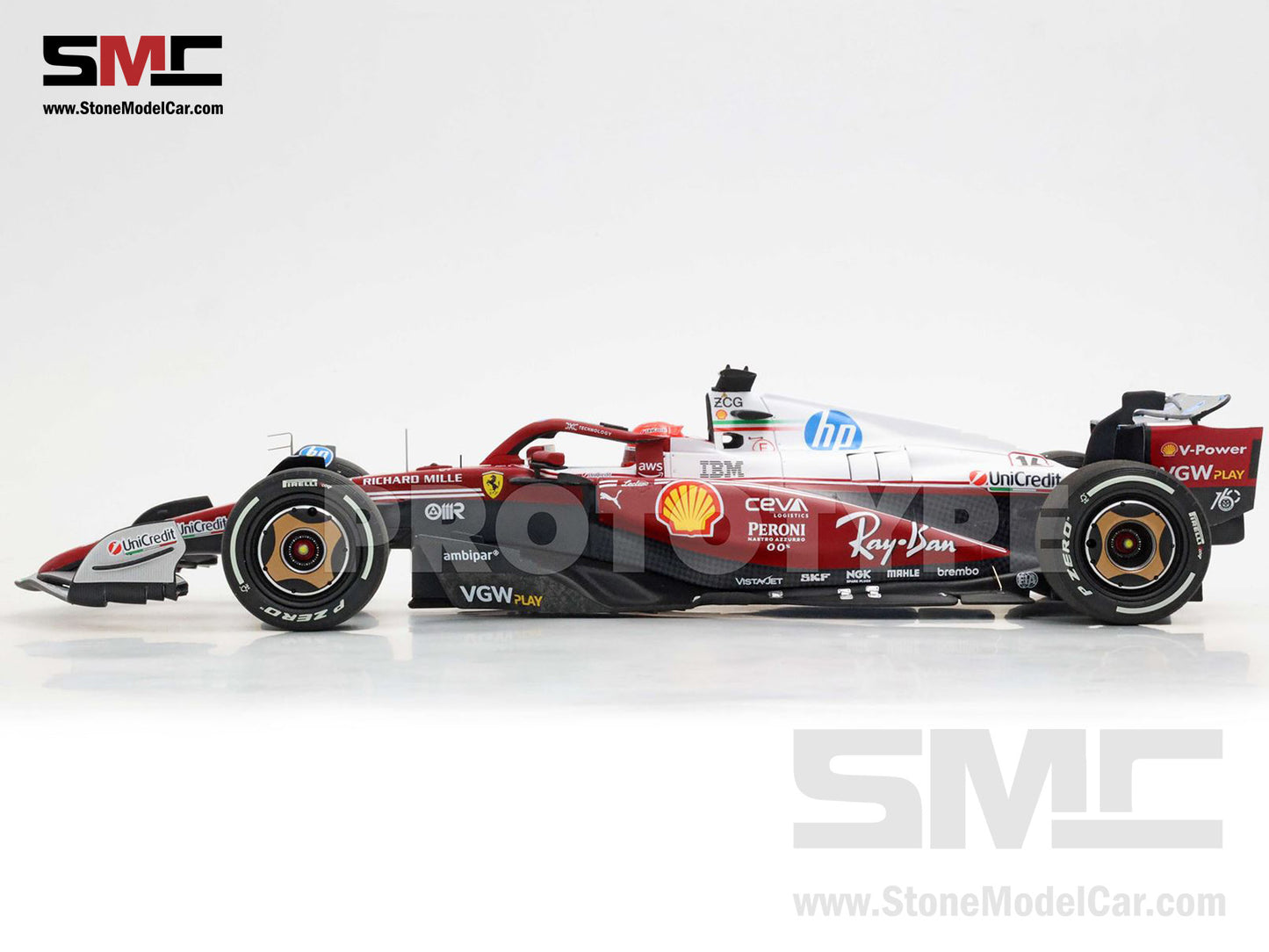[Pre-Order] Ferrari F1 SF-25 #16 Charles Leclerc Italy Monza GP 2025 312T Special Livery BBR 1:18 with Leather Base