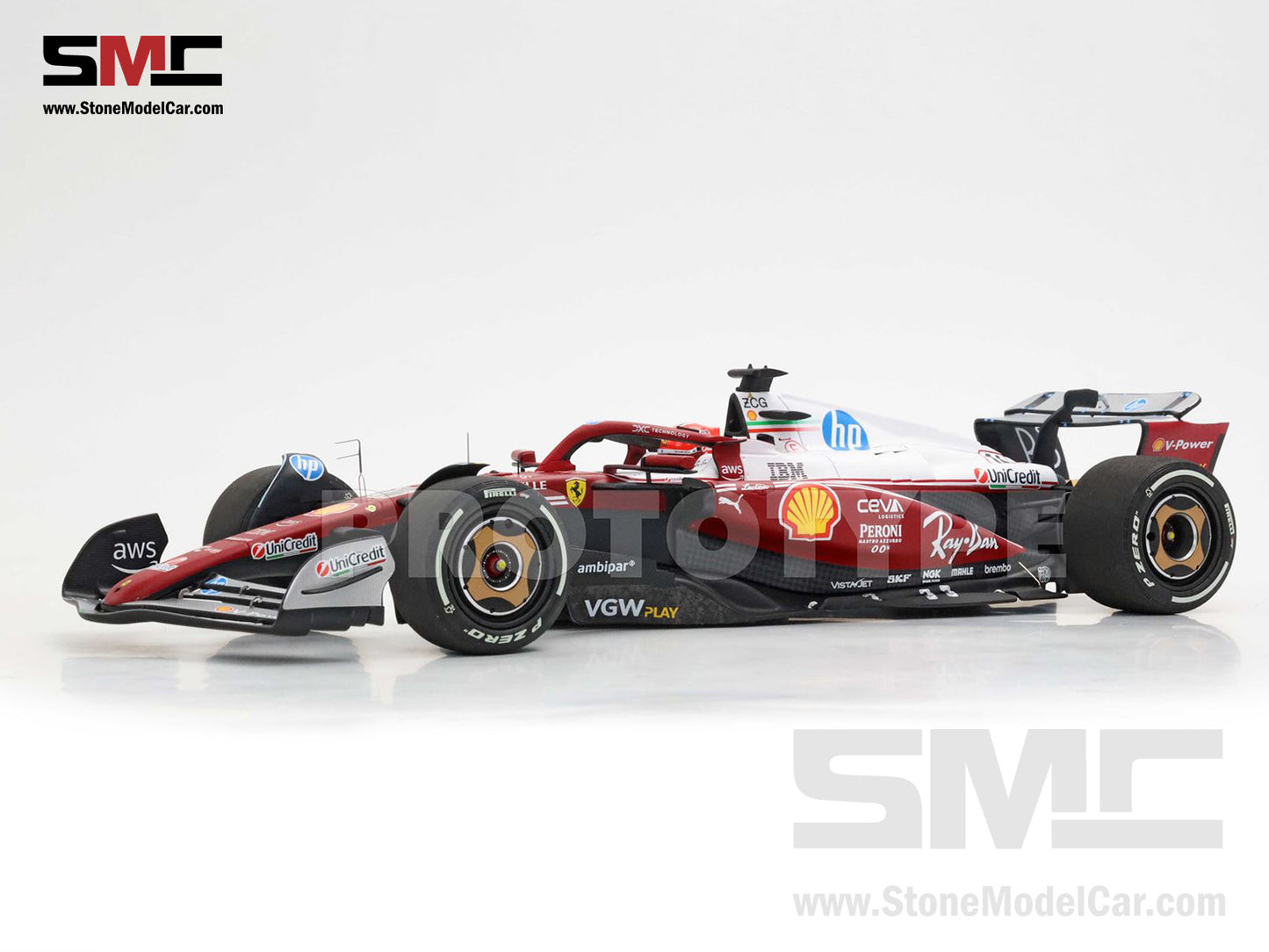 [Pre-Order] Ferrari F1 SF-25 #16 Charles Leclerc Italy Monza GP 2025 312T Special Livery BBR 1:18 with Leather Base