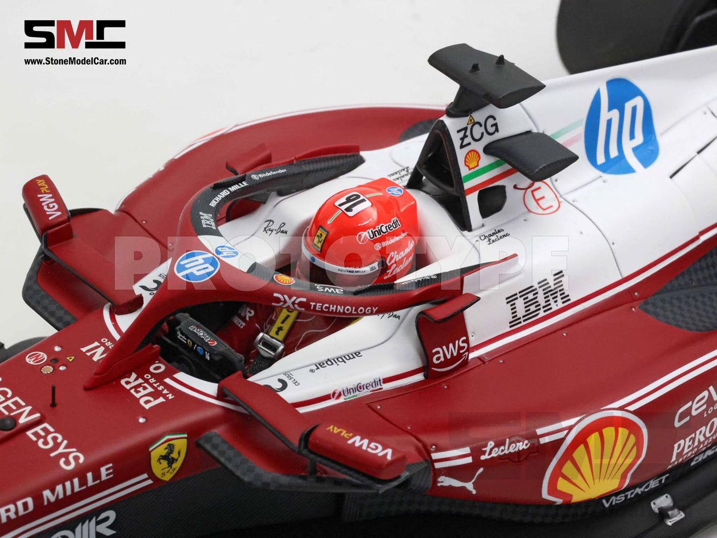 [Pre-Order] Ferrari F1 SF-25 #16 Charles Leclerc Italy Monza GP 2025 312T Special Livery BBR 1:18 with Leather Base