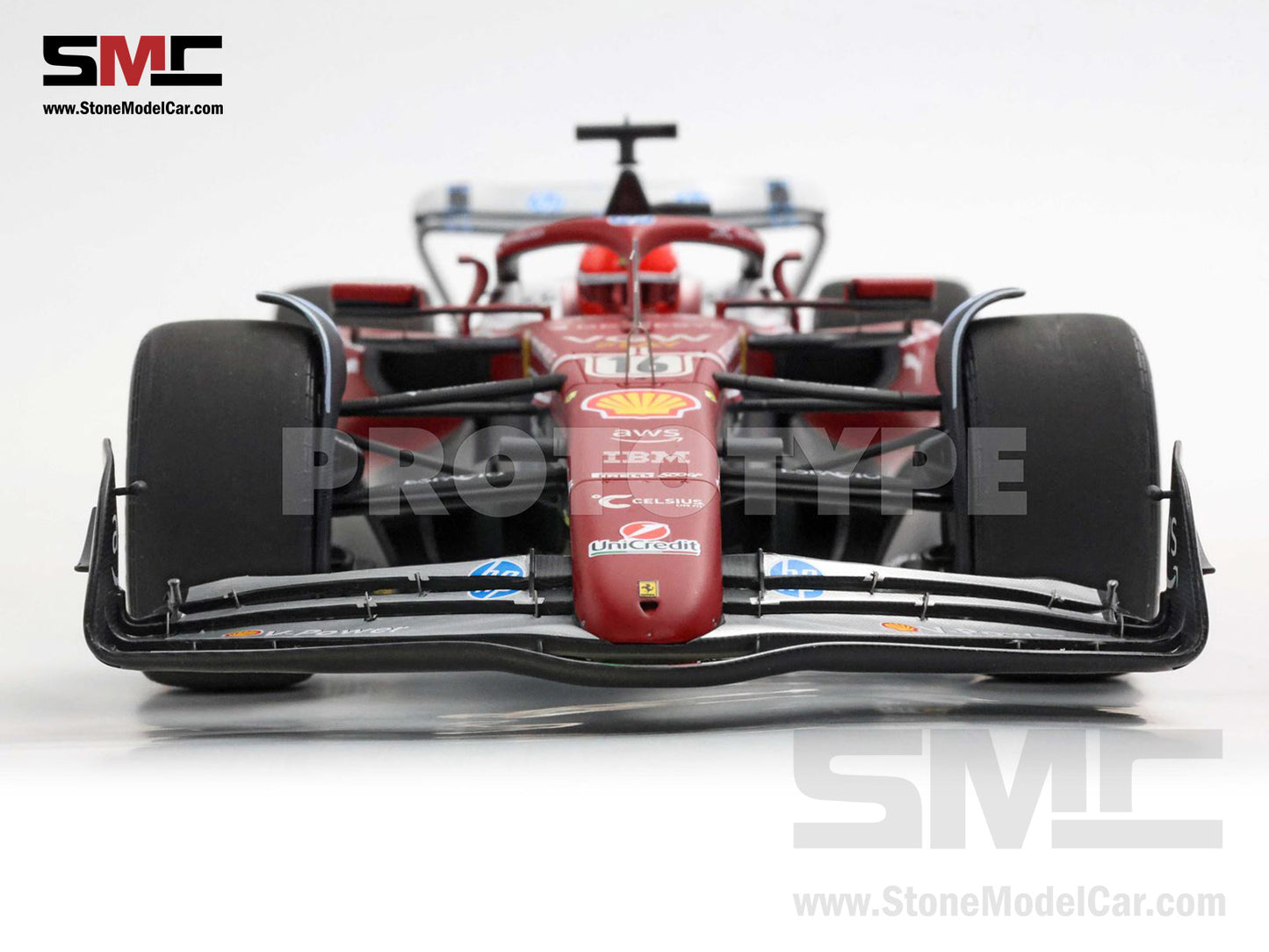 [Pre-Order] Ferrari F1 SF-25 #16 Charles Leclerc Italy Monza GP 2025 312T Special Livery BBR 1:18 with Leather Base