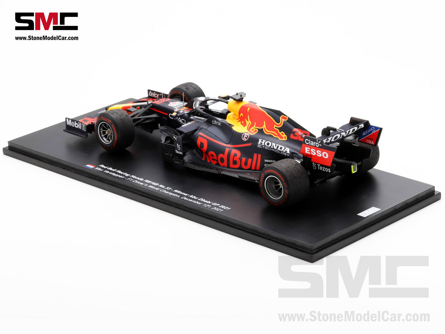 [Pre-Order] 2021 F1 World Champion #33 Max Verstappen Red Bull RB16B Abu Dhabi GP 1:18 Spark Figure