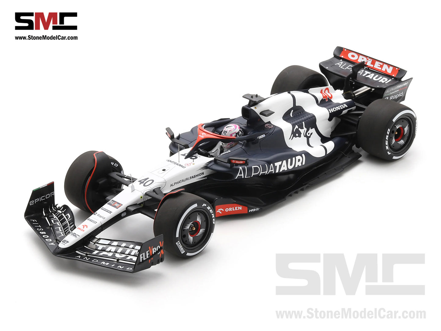 Alpha Tauri F1 AT04 #40 Liam Lawson 9th Singapore GP 2023 1st Career Point Spark 1:18 18S958