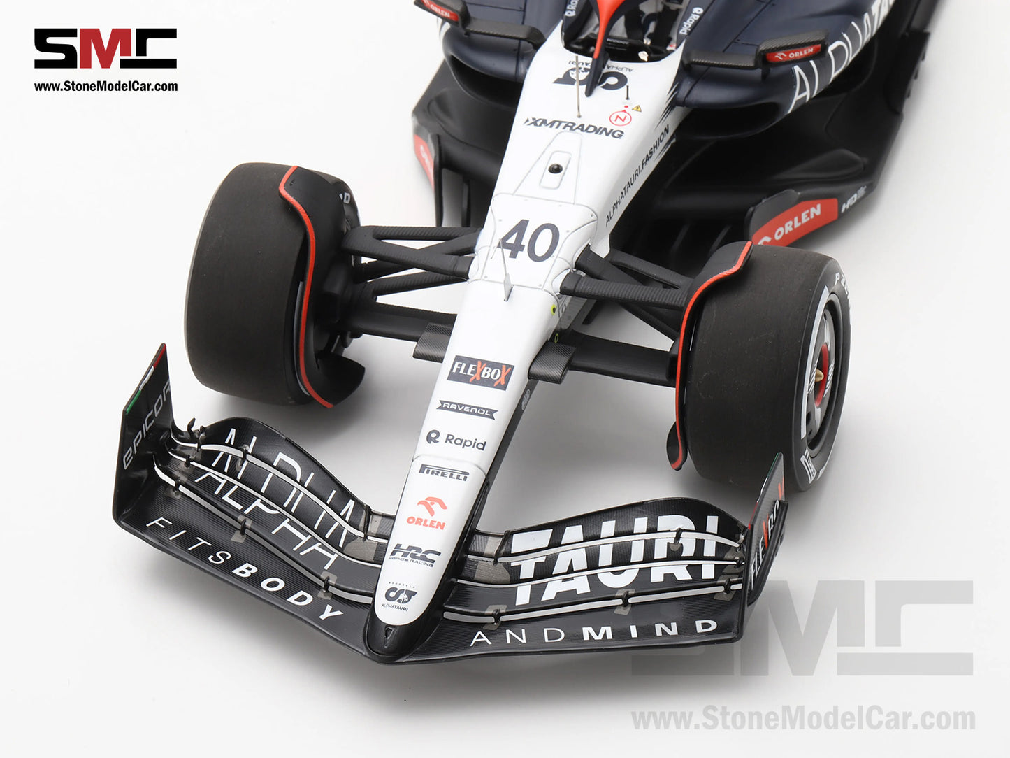 Alpha Tauri F1 AT04 #40 Liam Lawson 9th Singapore GP 2023 1st Career Point Spark 1:18 18S958