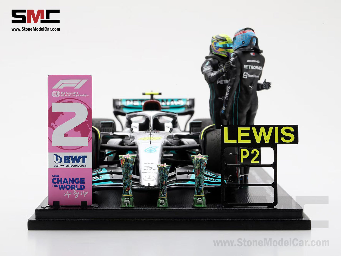 [Pre-Order] Mercedes F1 W13 #44 7x World Champion Lewis Hamilton Brazil GP 2022 Spark 1:18 Special Figure Edition