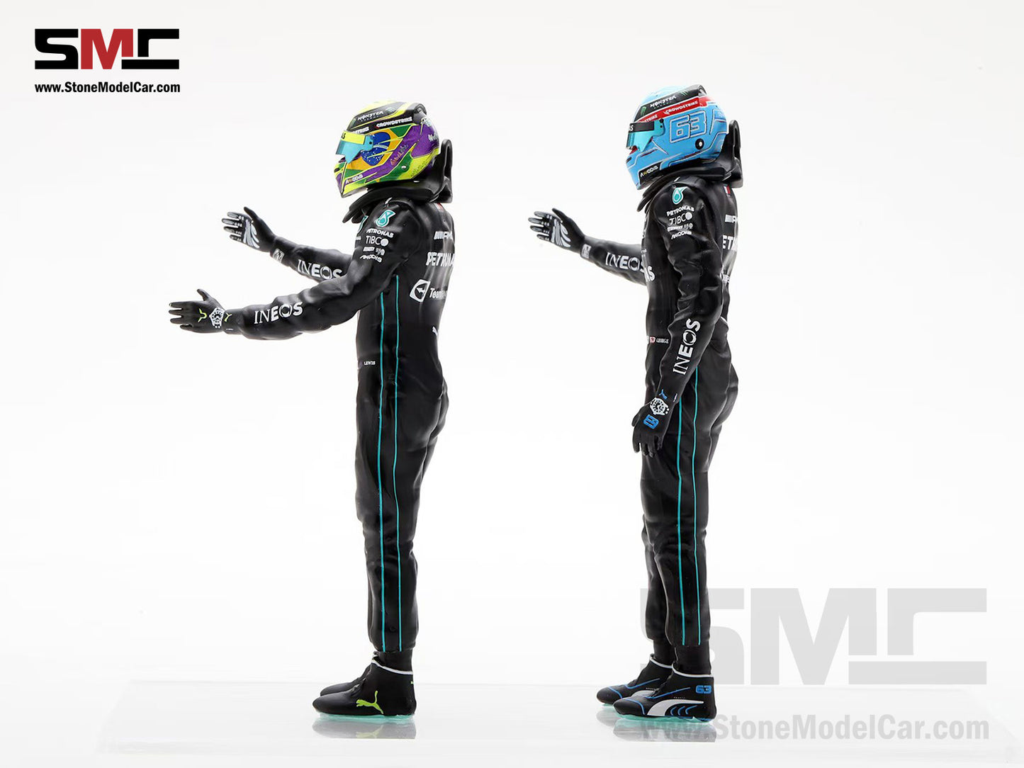 [Pre-Order] Mercedes F1 W13 #44 7x World Champion Lewis Hamilton Brazil GP 2022 Spark 1:18 Special Figure Edition