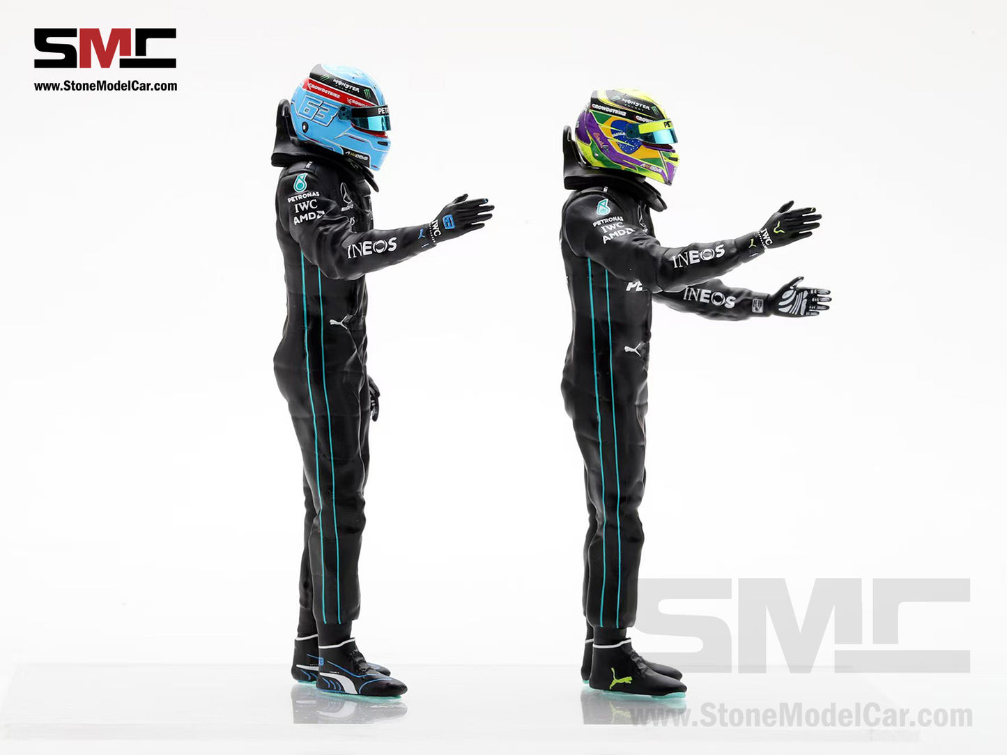 [Pre-Order] Mercedes F1 W13 #44 7x World Champion Lewis Hamilton Brazil GP 2022 Spark 1:18 Special Figure Edition