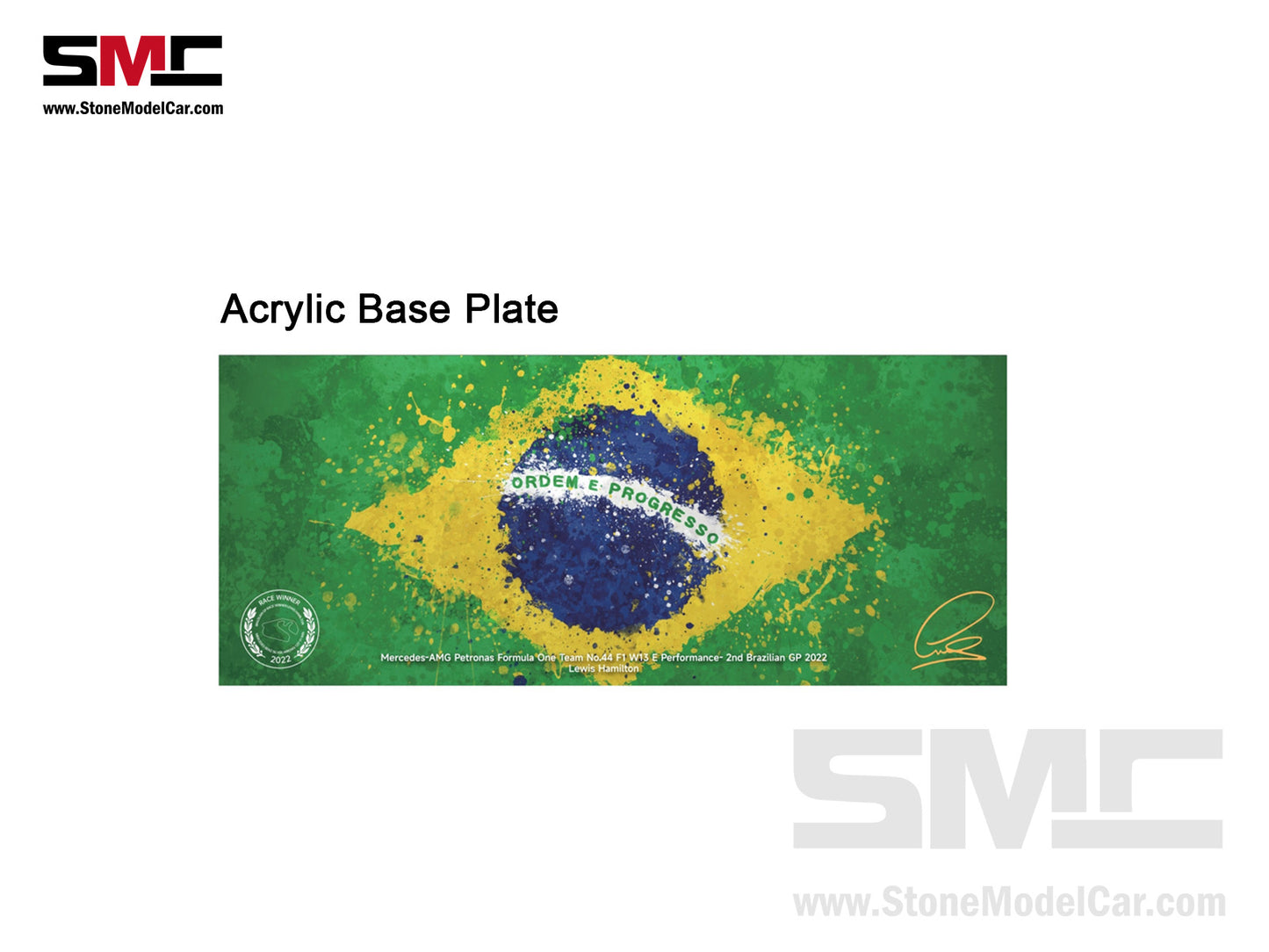 [Pre-Order] Mercedes F1 W13 #44 7x World Champion Lewis Hamilton Brazil GP 2022 Spark 1:18 Special Figure Edition