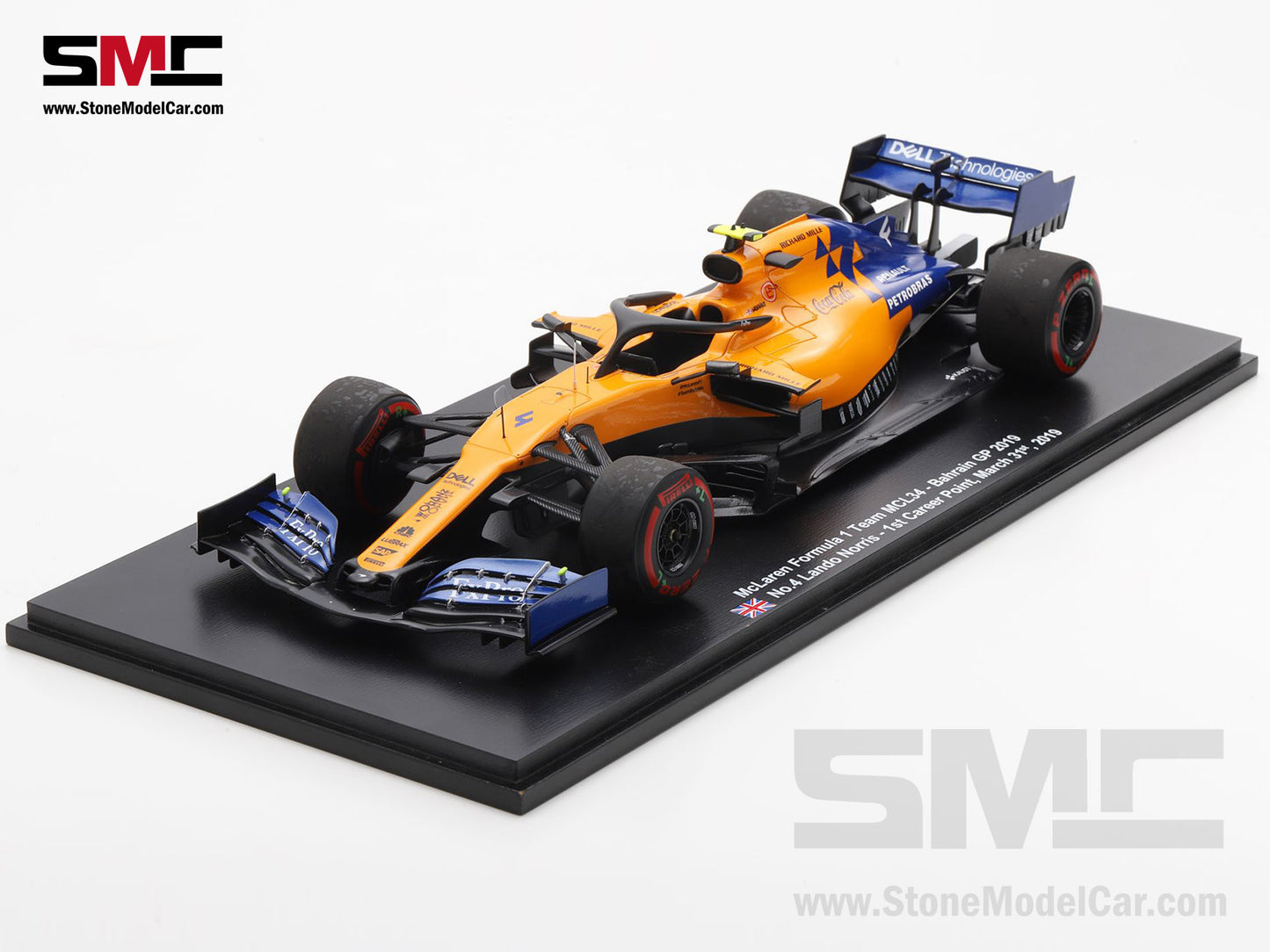 [Pre-Order] McLaren F1 MCL34 #4 Lando Norris Bahrain GP 2019 1st Career Point 1:18 Spark Figure Special Edition