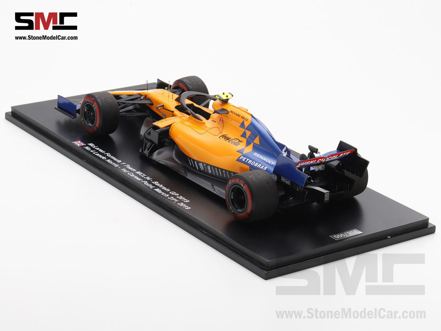 [Pre-Order] McLaren F1 MCL34 #4 Lando Norris Bahrain GP 2019 1st Career Point 1:18 Spark Figure Special Edition