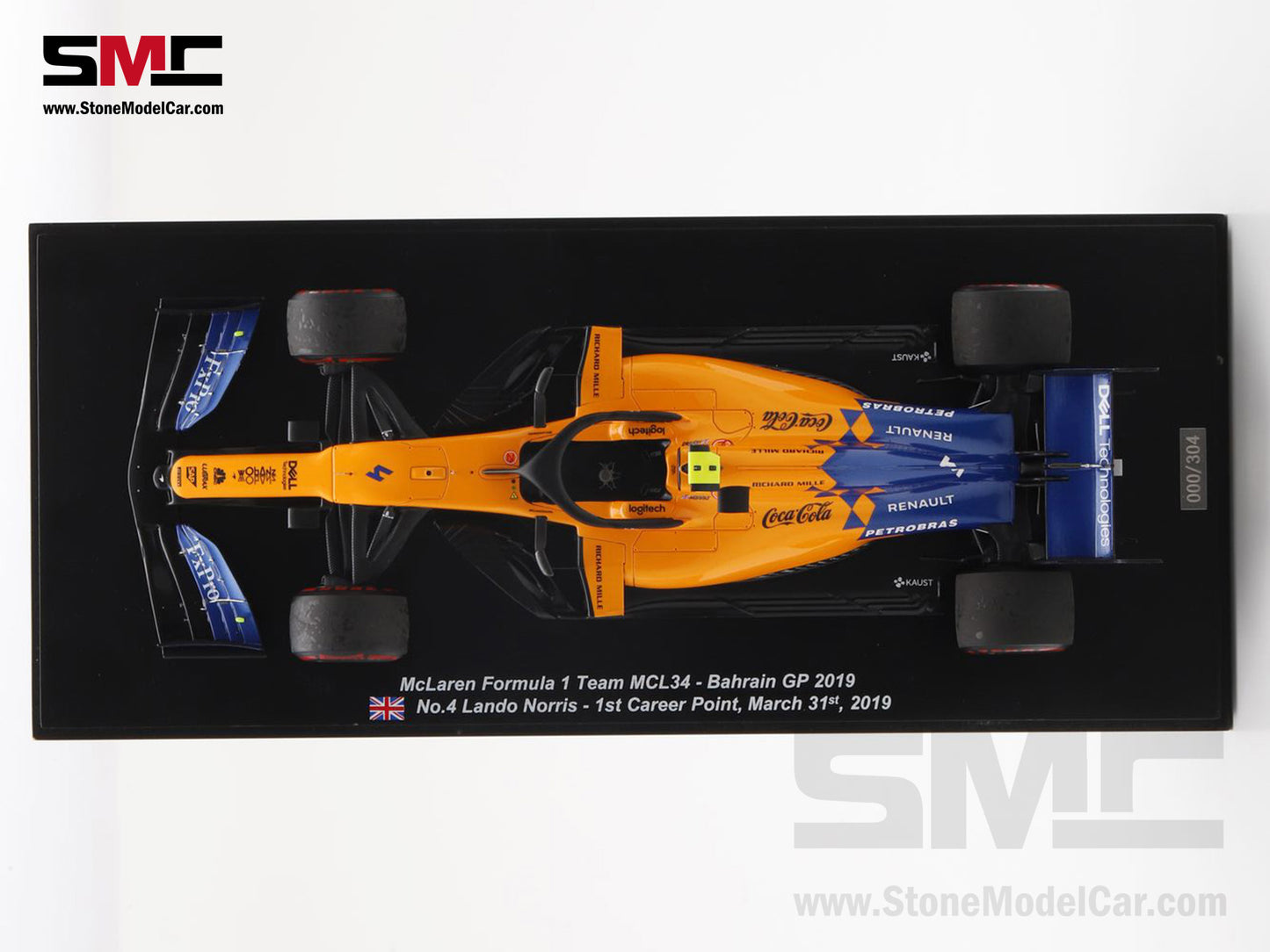 [Pre-Order] McLaren F1 MCL34 #4 Lando Norris Bahrain GP 2019 1st Career Point 1:18 Spark Figure Special Edition