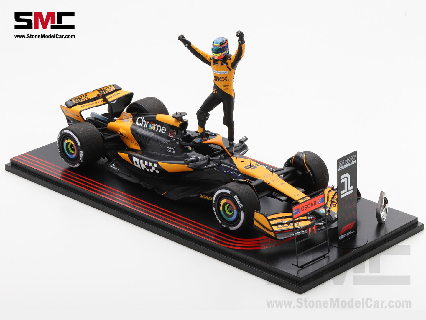 [Pre-Order] McLaren F1 MCL38 #81 Oscar Piastri Azerbaijan GP Winner 2024 2nd Career Win 1:18 Spark Figure Special