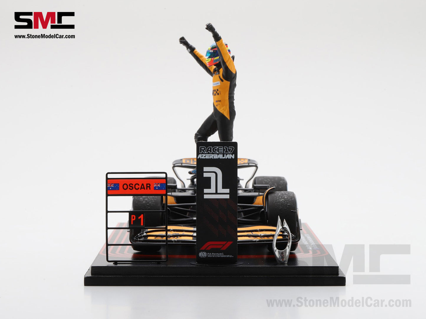 [Pre-Order] McLaren F1 MCL38 #81 Oscar Piastri Azerbaijan GP Winner 2024 2nd Career Win 1:18 Spark Figure Special