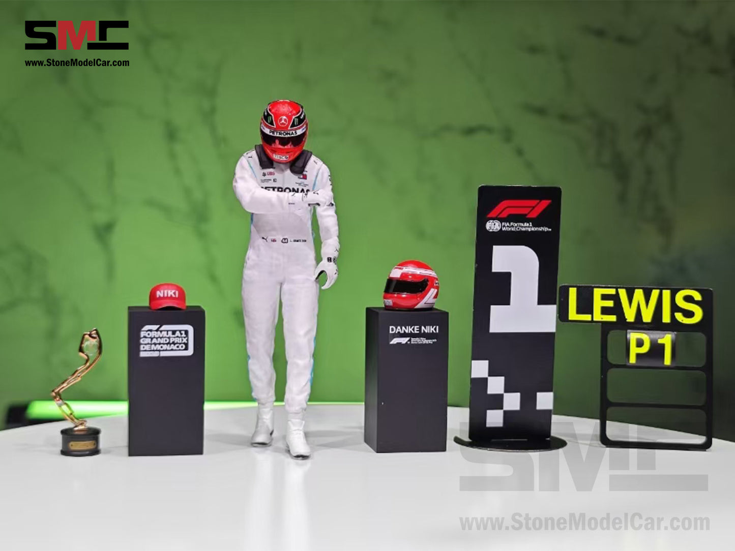 [Pre-Order] Mercedes AMG F1 W10 #44 Lewis Hamilton Monaco GP 2019 World Champion Spark 1:18 Figure Edition