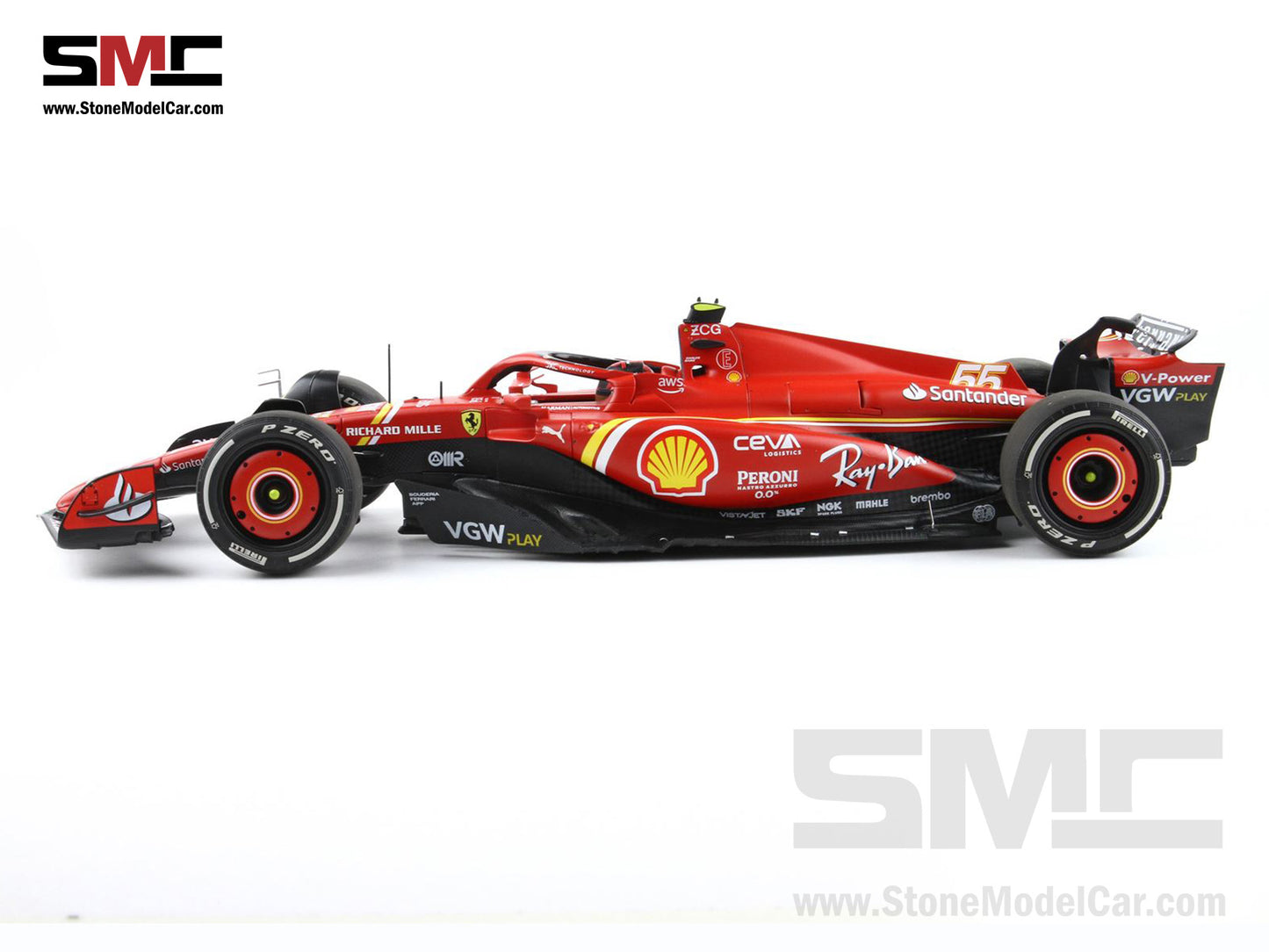 [Pre-Order] Ferrari F1 SF-24 #55 Carlos Sainz Australia GP Winner 2024 BBR 1:18 Polifoam Packaging