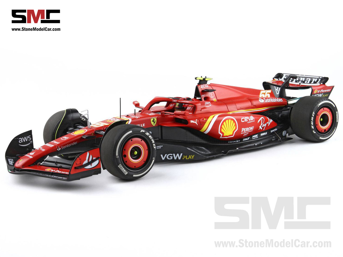 [Pre-Order] Ferrari F1 SF-24 #55 Carlos Sainz Australia GP Winner 2024 BBR 1:18 Polifoam Packaging