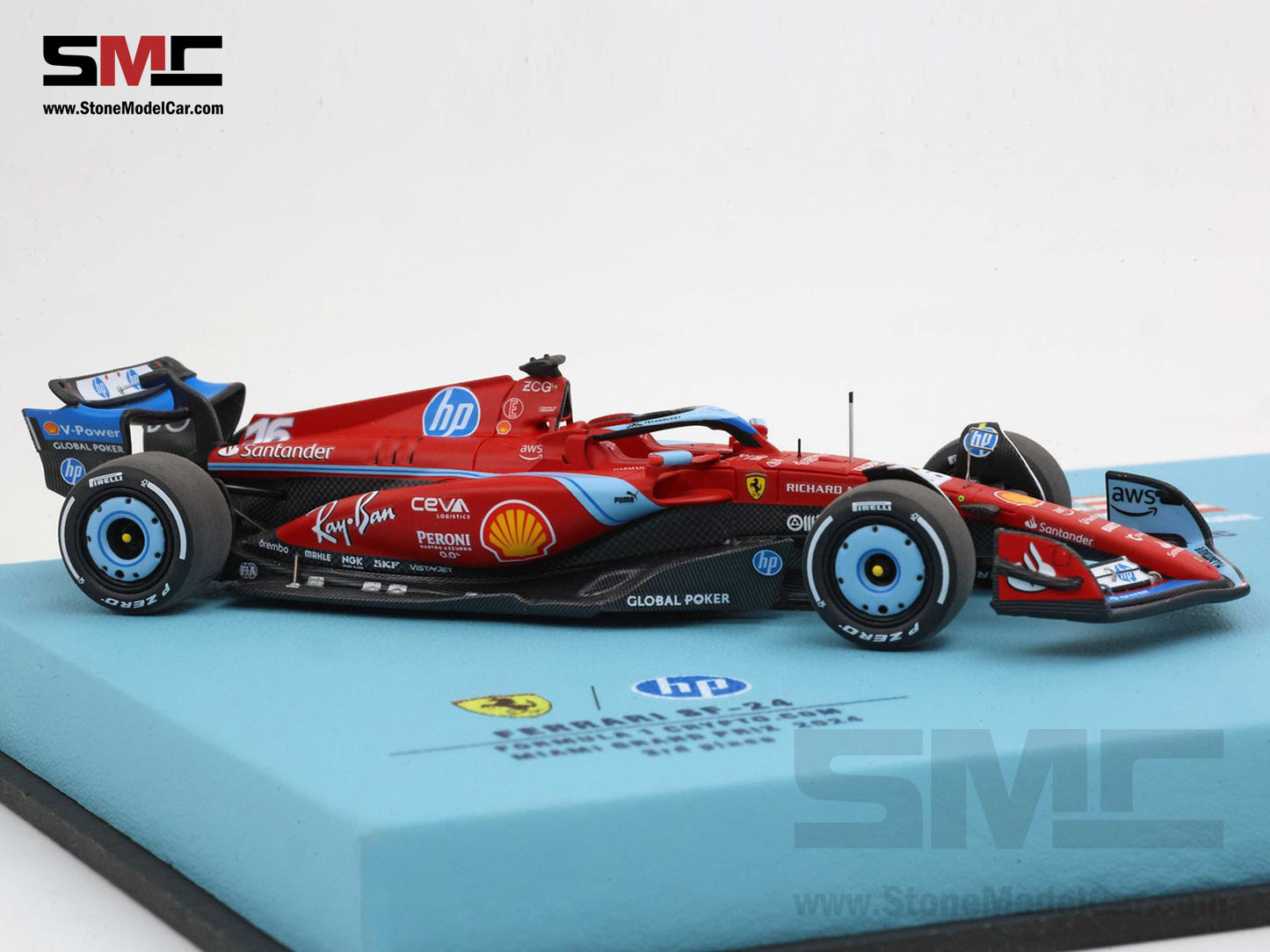 Ferrari F1 SF-24 & 296 GTS #16 Charles Leclerc USA Miami GP 2024 2x Car Set BBR 1:43 BBRC268ASET