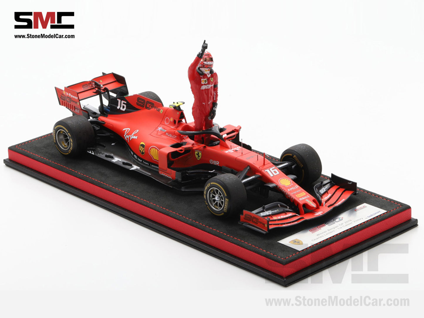 [Pre-Order] Ferrari F1 SF90 #16 Charles Leclerc Winner Belgium GP 2019 Looksmart 1:18 Special Edition
