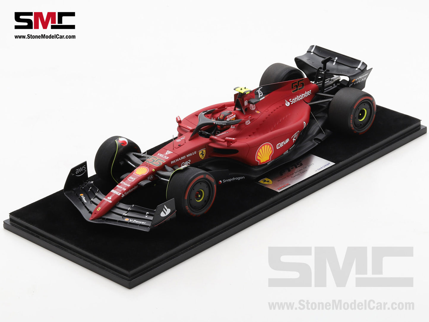 Ferrari F1 F1-75 #55 Carlos Sainz Great Britain GP 1st Win 2022 Looksmart 1:18 LS18F1043