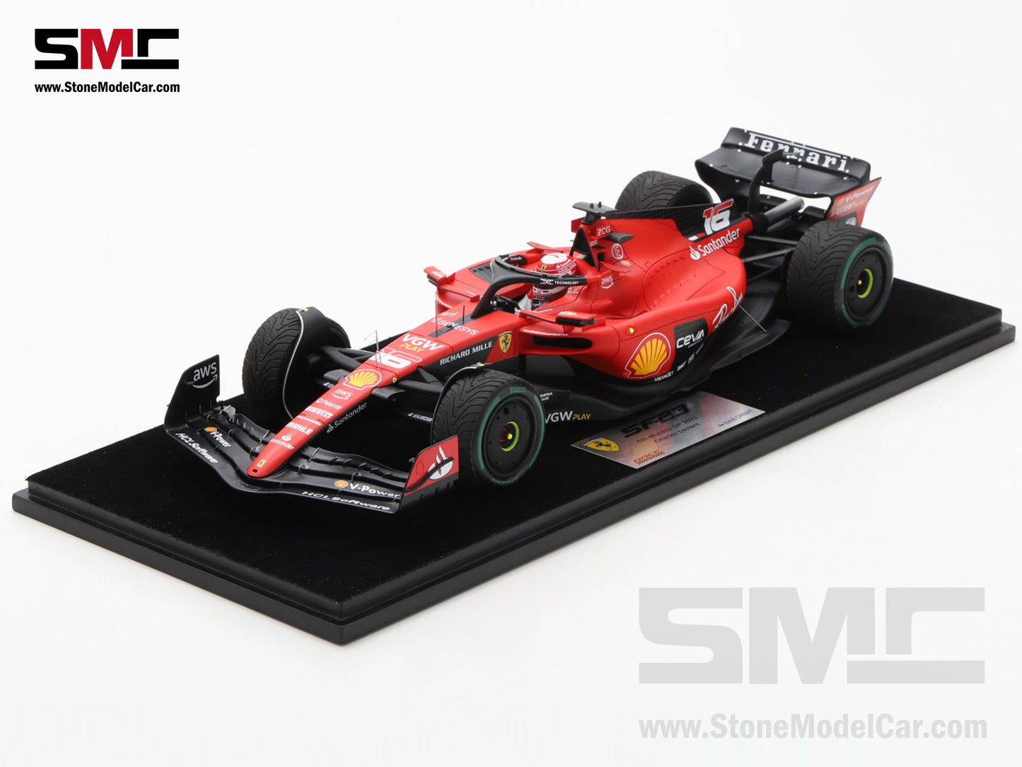 Ferrari F1 SF-23 #16 Charles Leclerc Monaco GP 2023 LookSmart 1:18 LS18F1053