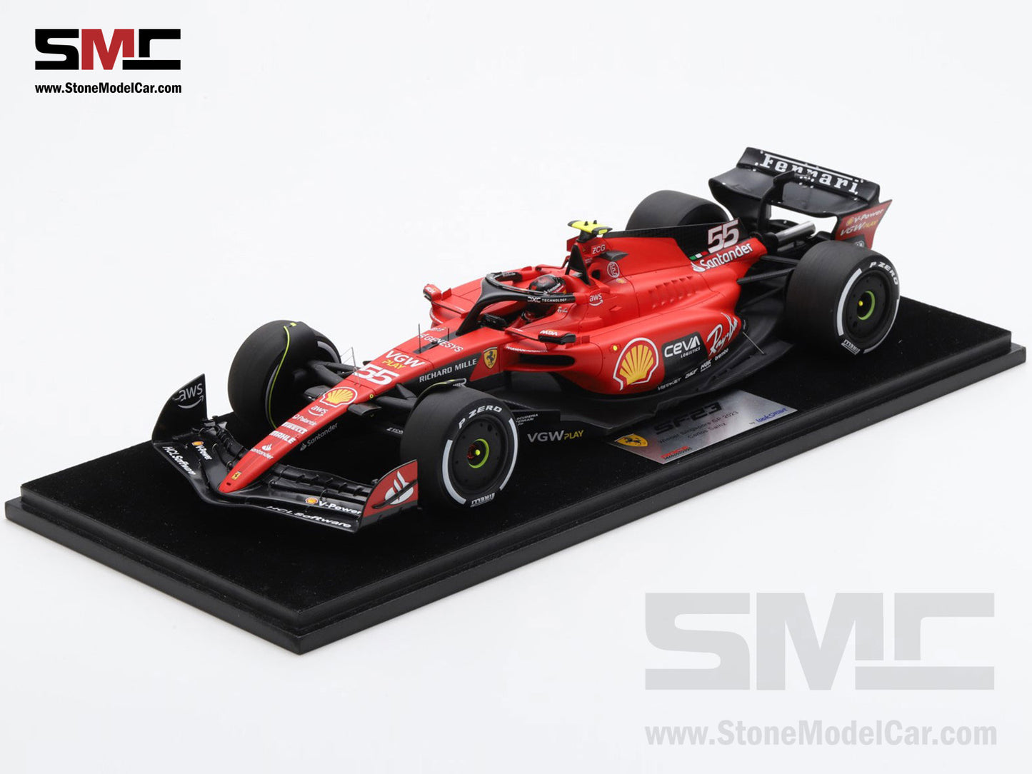 Ferrari F1 SF-23 #55 Carlos Sainz Singapore GP Winner 2023 LookSmart 1:18 LS18F1054