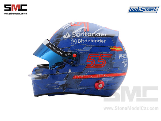 [Pre-Order] Ferrari F1 SF-24 #55 Carlos Sainz USA Miami GP 2024 Looksmart 1:5 Helmet