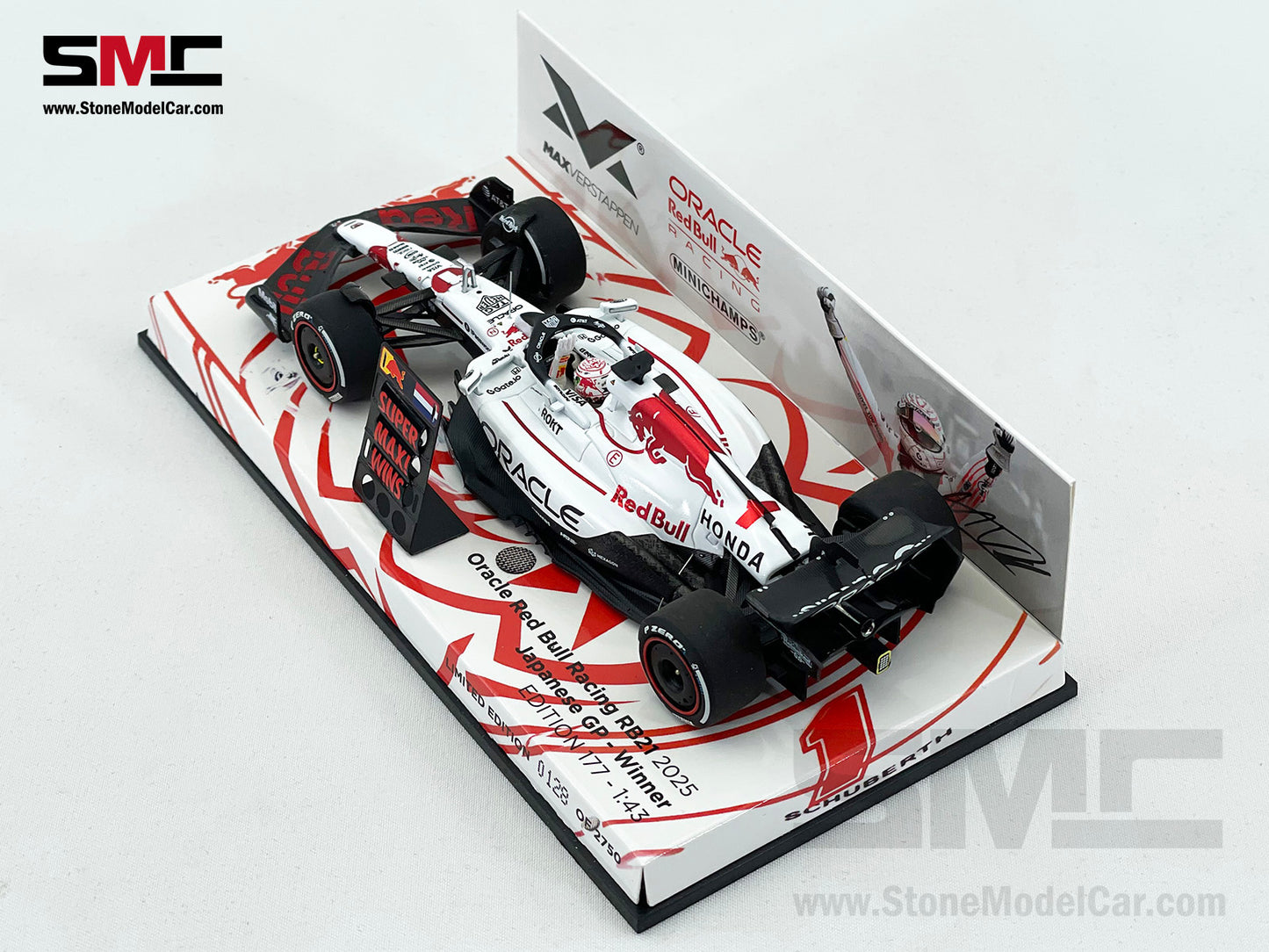 Red Bull F1 RB21 #1 Max Verstappen Japanese GP Winner 2025 1:43 MINICHAMPS MV Edition