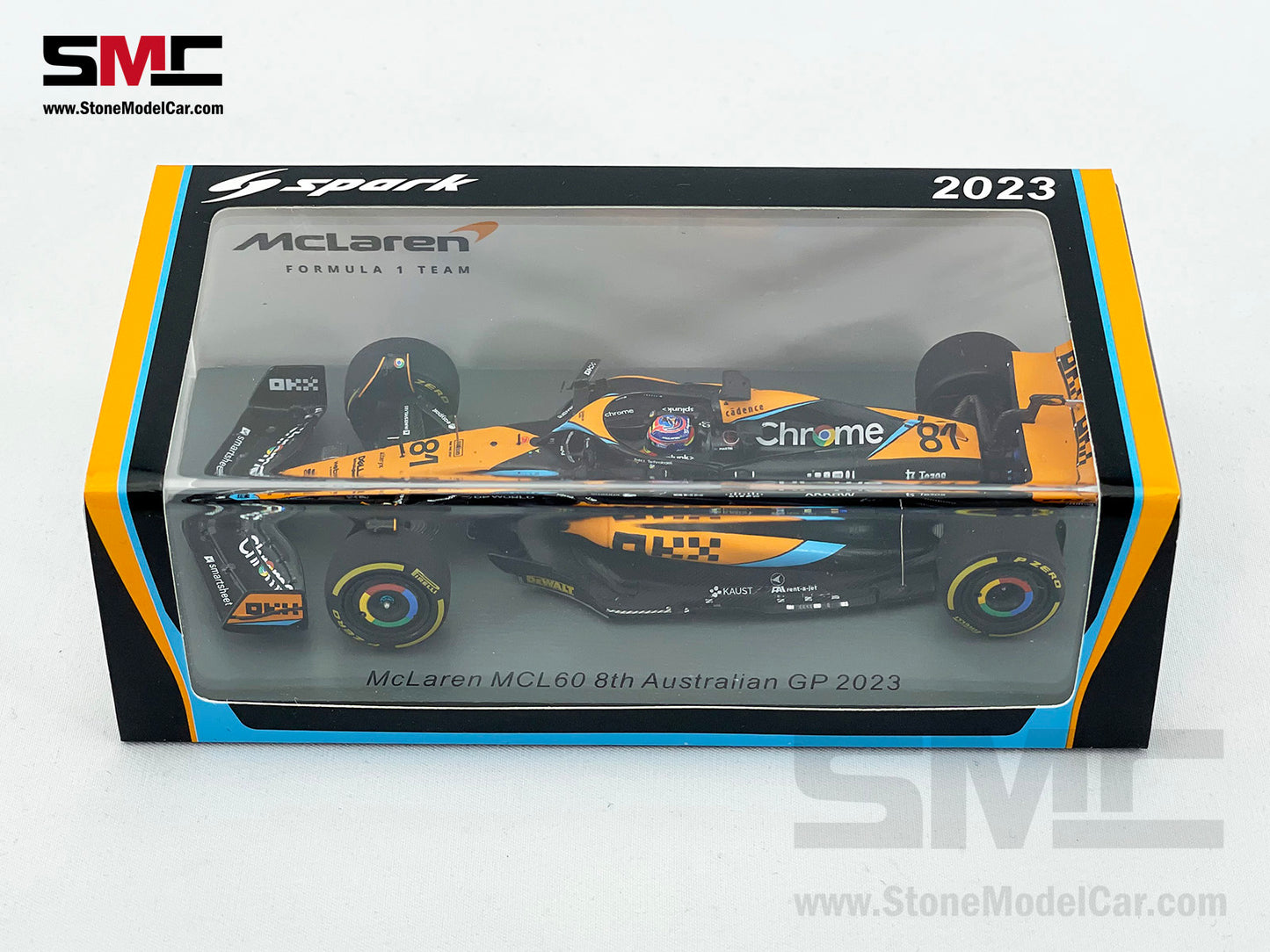 McLaren F1 MCL60 #81 Oscar Piastri 1st Career Point 8th Australian GP 2023 Spark 1:43 S8574