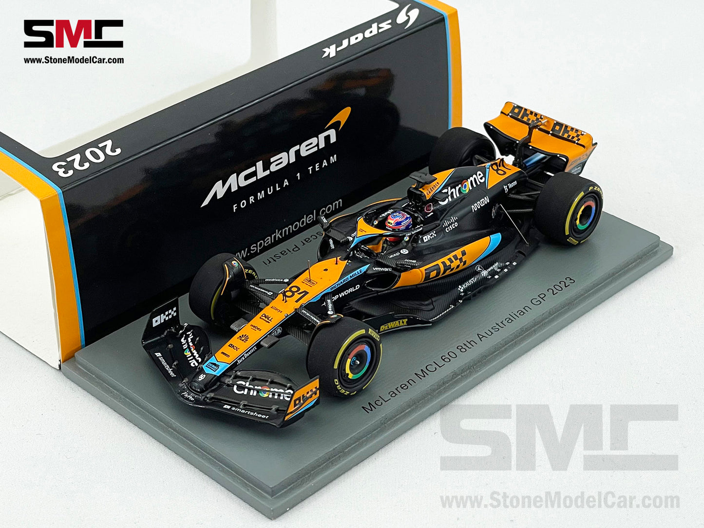 McLaren F1 MCL60 #81 Oscar Piastri 1st Career Point 8th Australian GP 2023 Spark 1:43 S8574