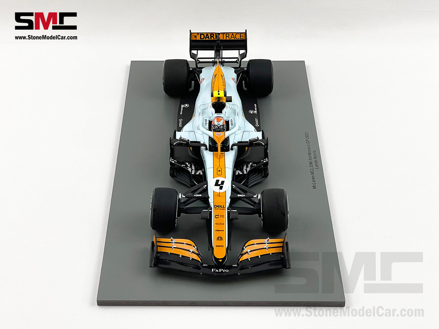 2021 Spark 1:18 Mclaren F1 MCL35M #4 Lando Norris Monaco GP Podium Gulf Livery + Decal