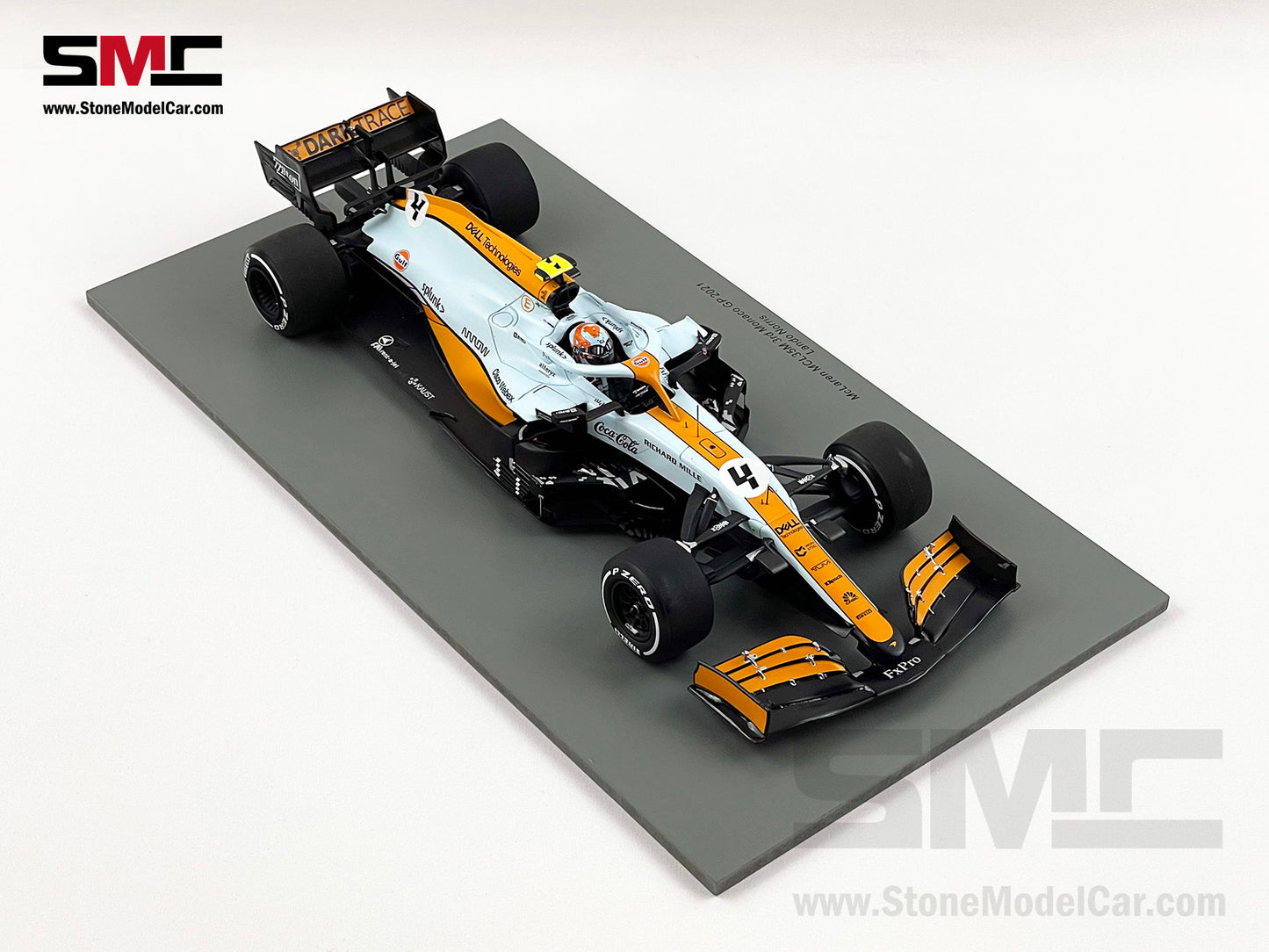 2021 Spark 1:18 Mclaren F1 MCL35M #4 Lando Norris Monaco GP Podium Gulf Livery + Decal