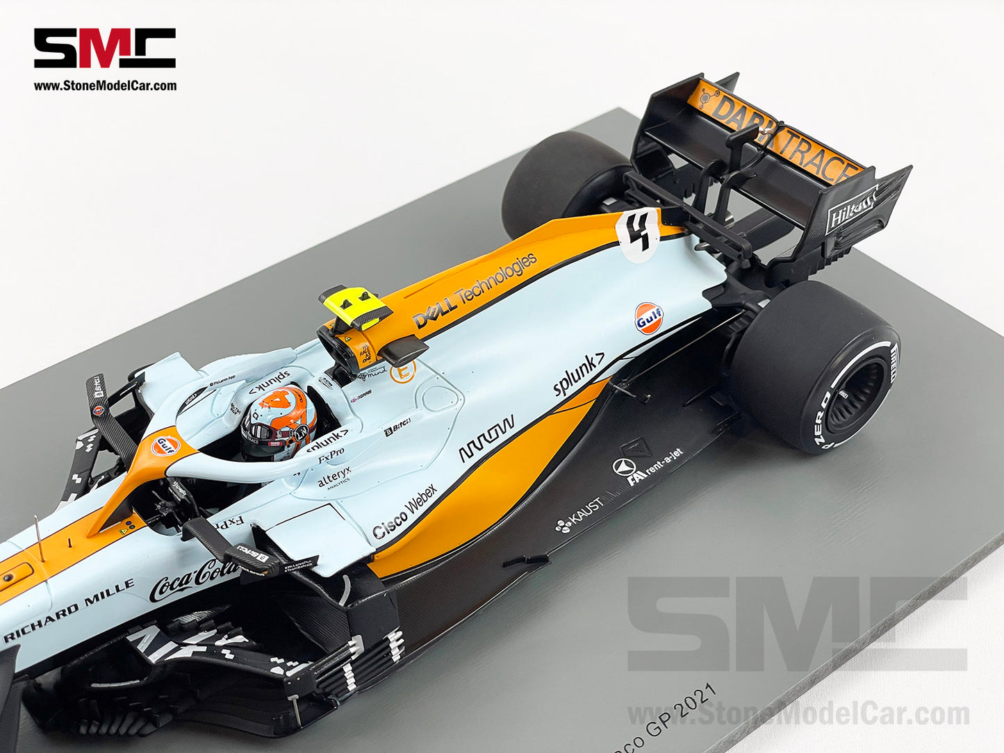 2021 Spark 1:18 Mclaren F1 MCL35M #4 Lando Norris Monaco GP Podium Gulf Livery + Decal