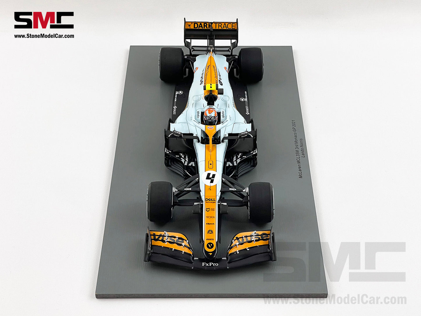 2021 Spark 1:18 Mclaren F1 MCL35M #4 Lando Norris Monaco GP Podium Gulf Livery with Decal