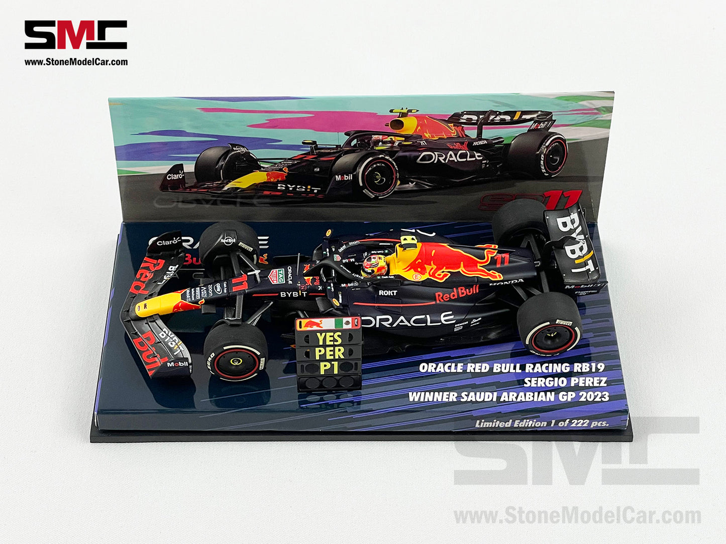 Red Bull F1 RB19 #11 Sergio Perez Saudi Arabian GP Winner 2023 1:43 MINICHAMPS