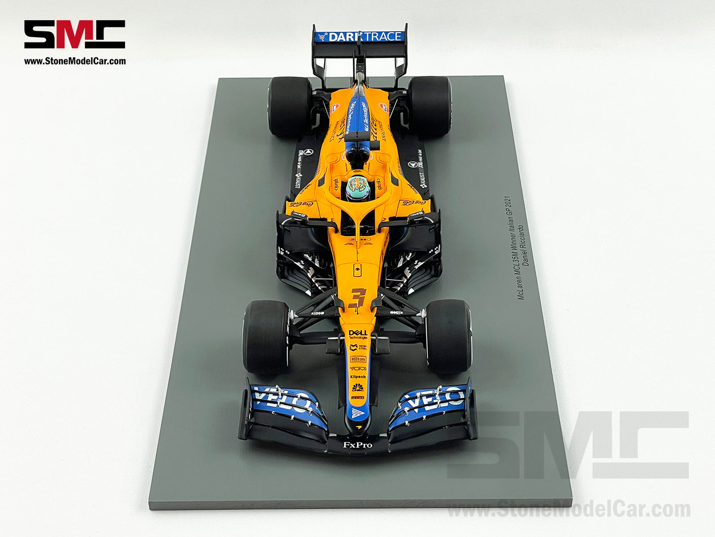 2021 Spark 1:18 Mclaren F1 MCL35M #3 Daniel Ricciardo Italy Monza Winner with VELO Decal