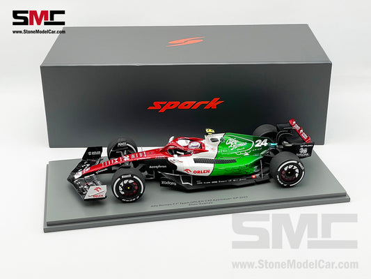 Alfa Romeo Sauber F1 C42 #24 Zhou Guanyu Azerbaijan GP 2022 1:18 Spark 18S767