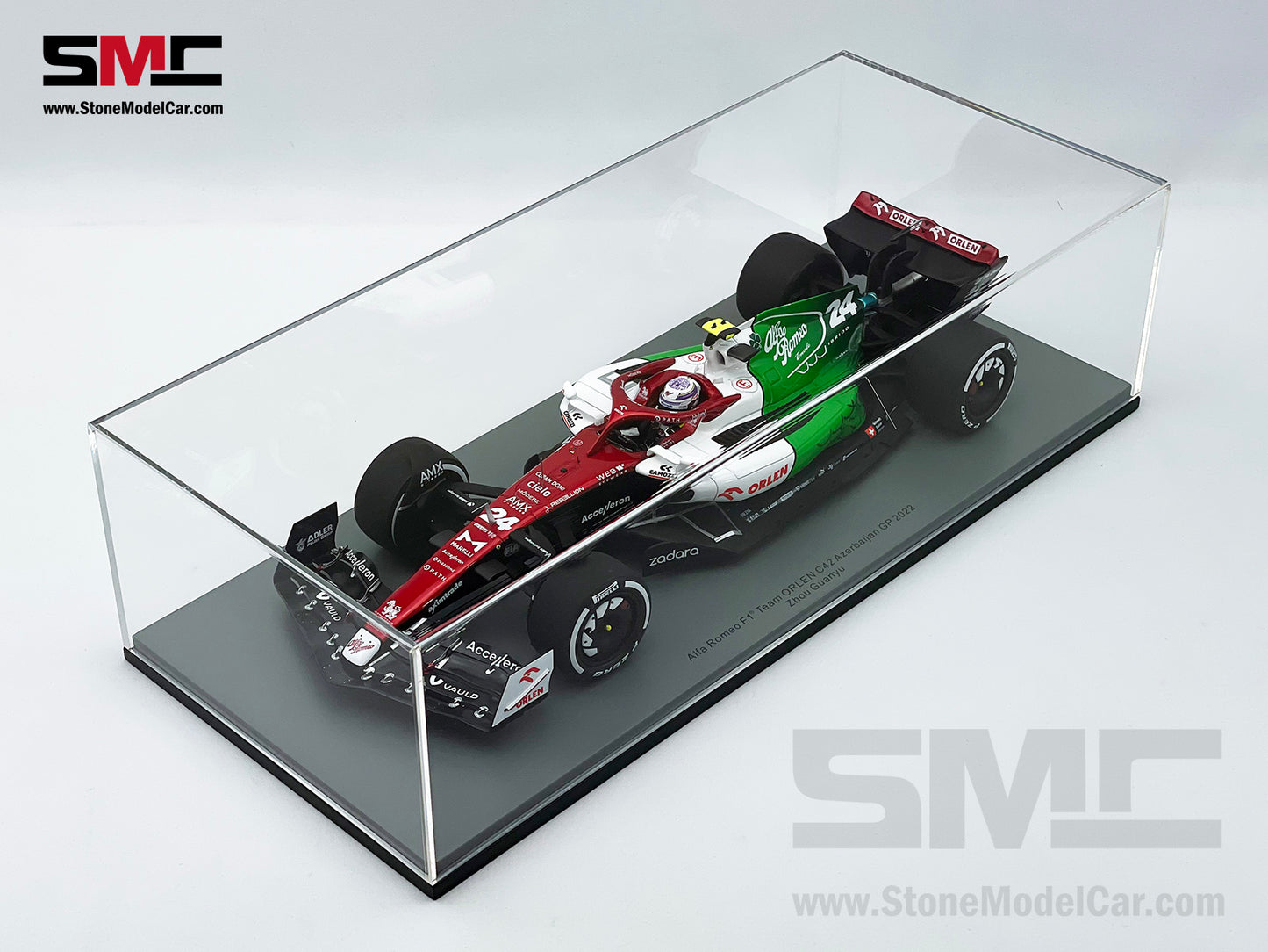 Alfa Romeo Sauber F1 C42 #24 Zhou Guanyu Azerbaijan GP 2022 1:18 Spark 18S767