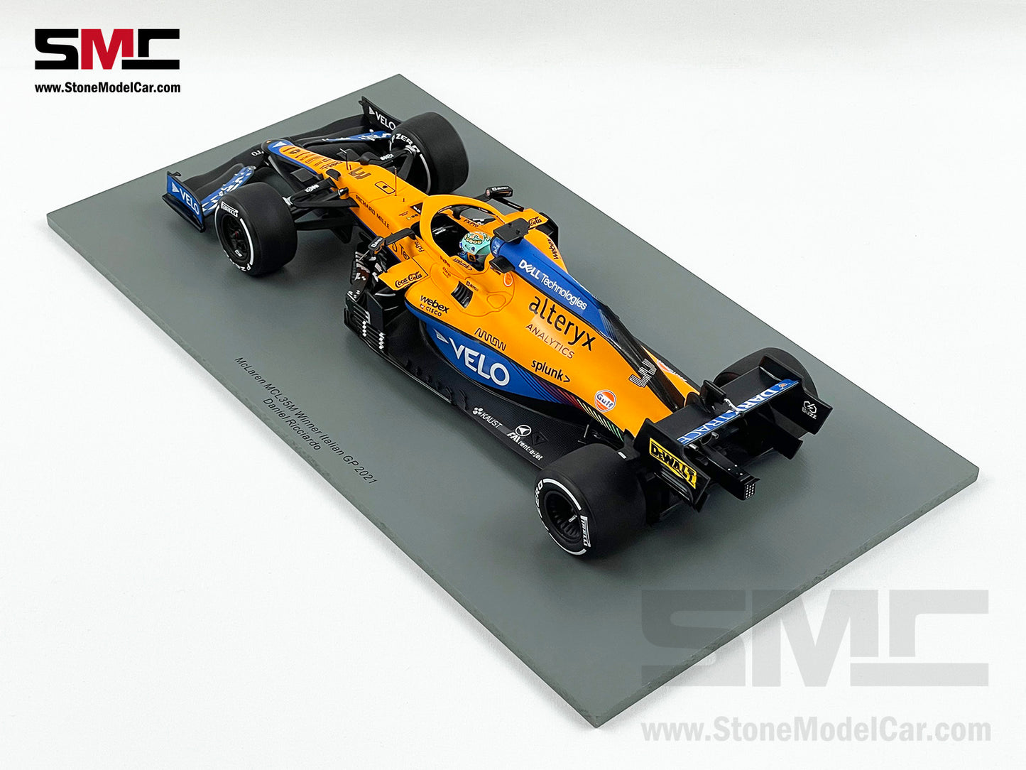 2021 Spark 1:18 Mclaren F1 MCL35M #3 Daniel Ricciardo Italy Monza Winner with VELO Decal