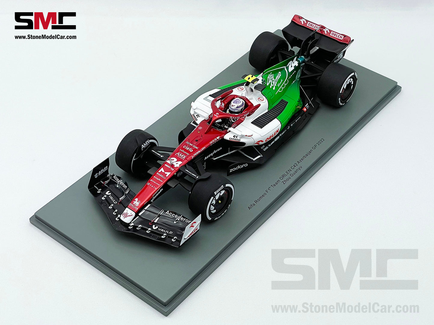 Alfa Romeo Sauber F1 C42 #24 Zhou Guanyu Azerbaijan GP 2022 1:18 Spark 18S767