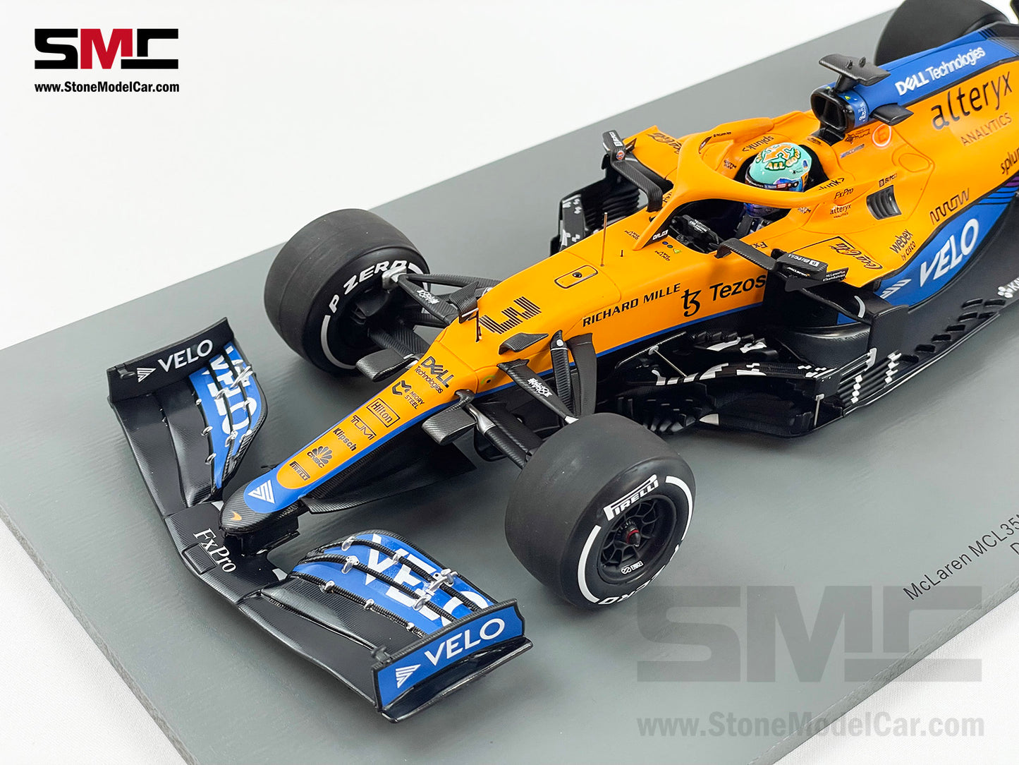 2021 Spark 1:18 Mclaren F1 MCL35M #3 Daniel Ricciardo Italy Monza Winner with VELO Decal