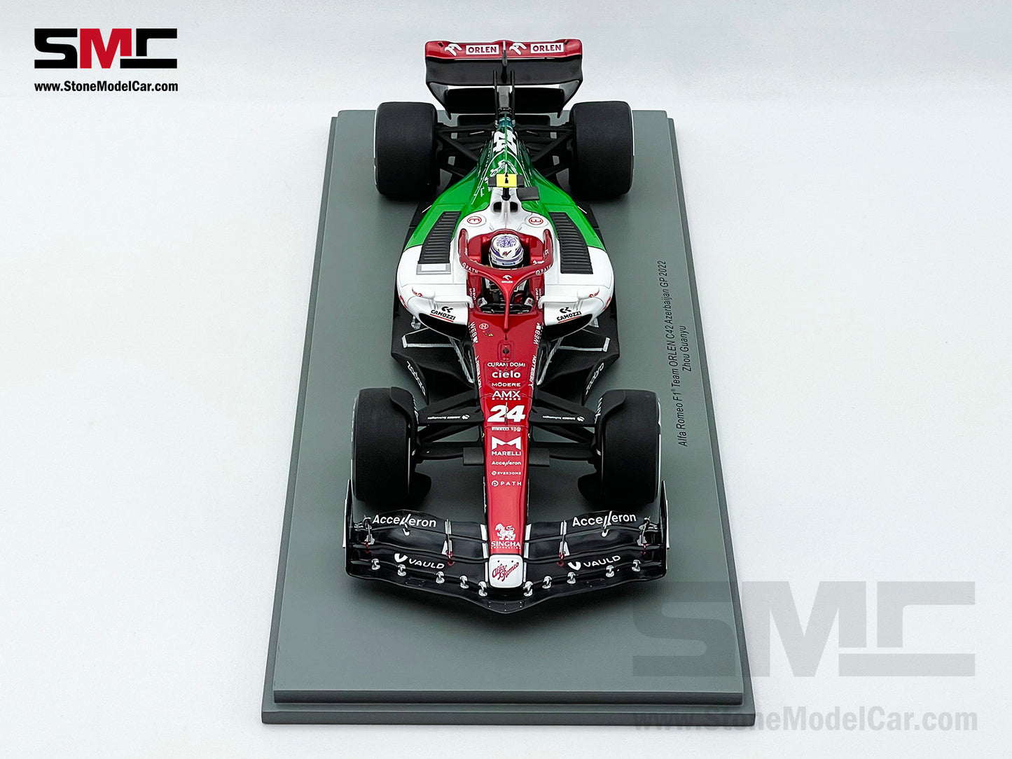 Alfa Romeo Sauber F1 C42 #24 Zhou Guanyu Azerbaijan GP 2022 1:18 Spark 18S767