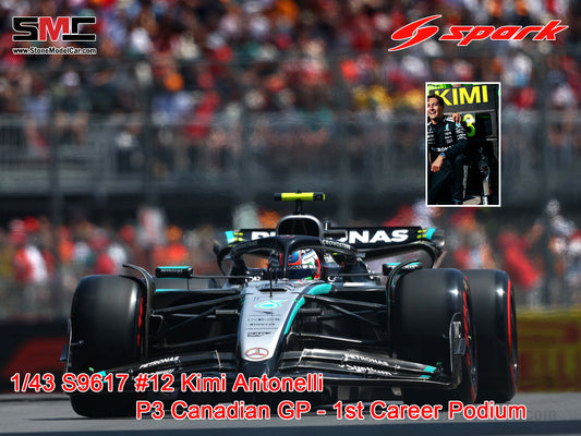 [Pre-Order] Mercedes F1 W16 #12 Kimi Antonelli Canadian GP 2025 P3 Spark 1:43 S9617