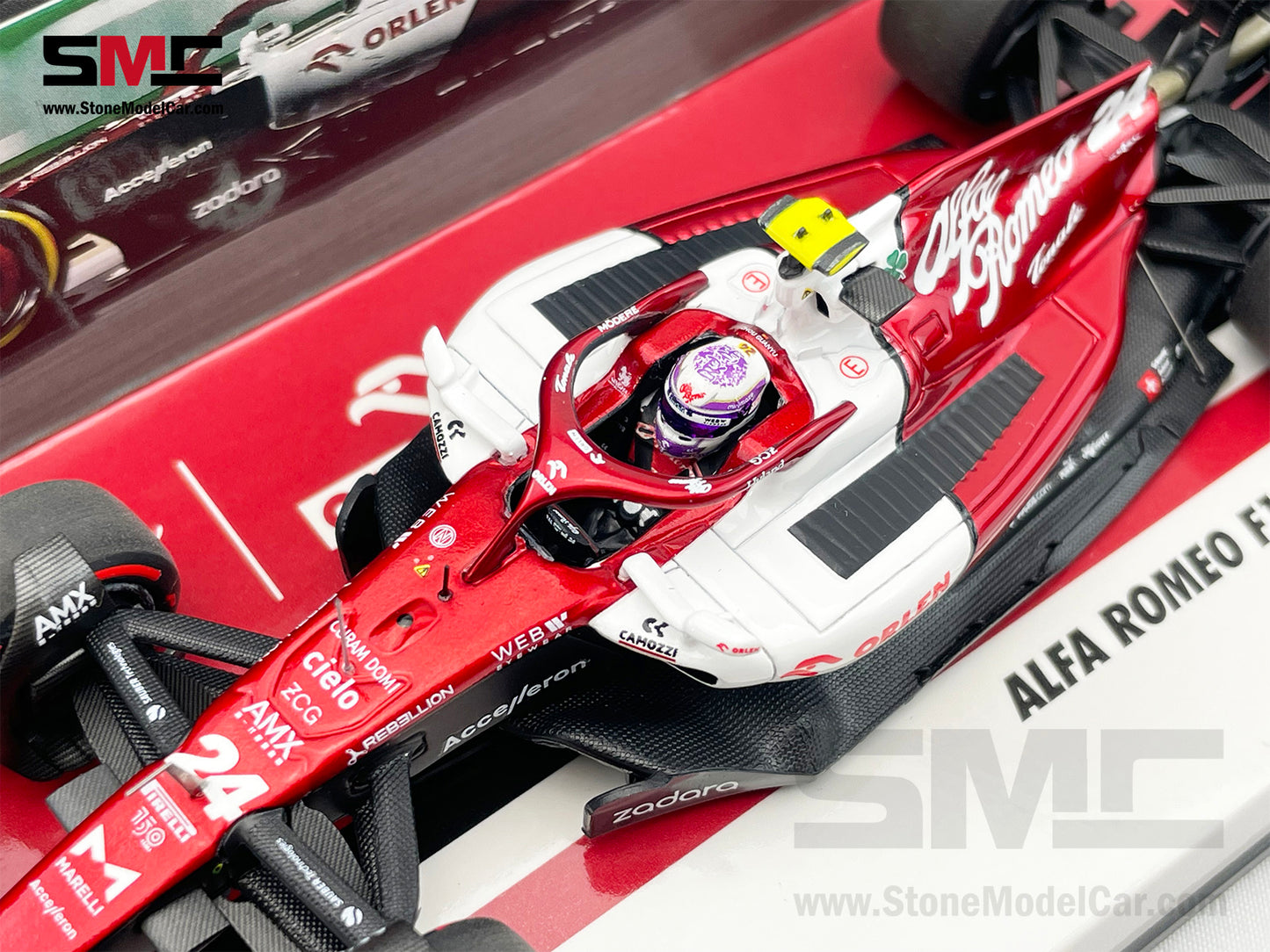 2022 Alfa Romeo Sauber F1 C42 #24 Zhou Guanyu Bahrain GP 10th 1st Point 1:43 MINICHAMPS