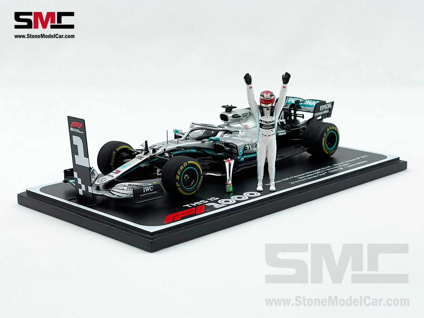 Mercedes F1 W10 #44 Lewis Hamilton Chinese GP 2019 6x World Champion 1:43 Spark Figure