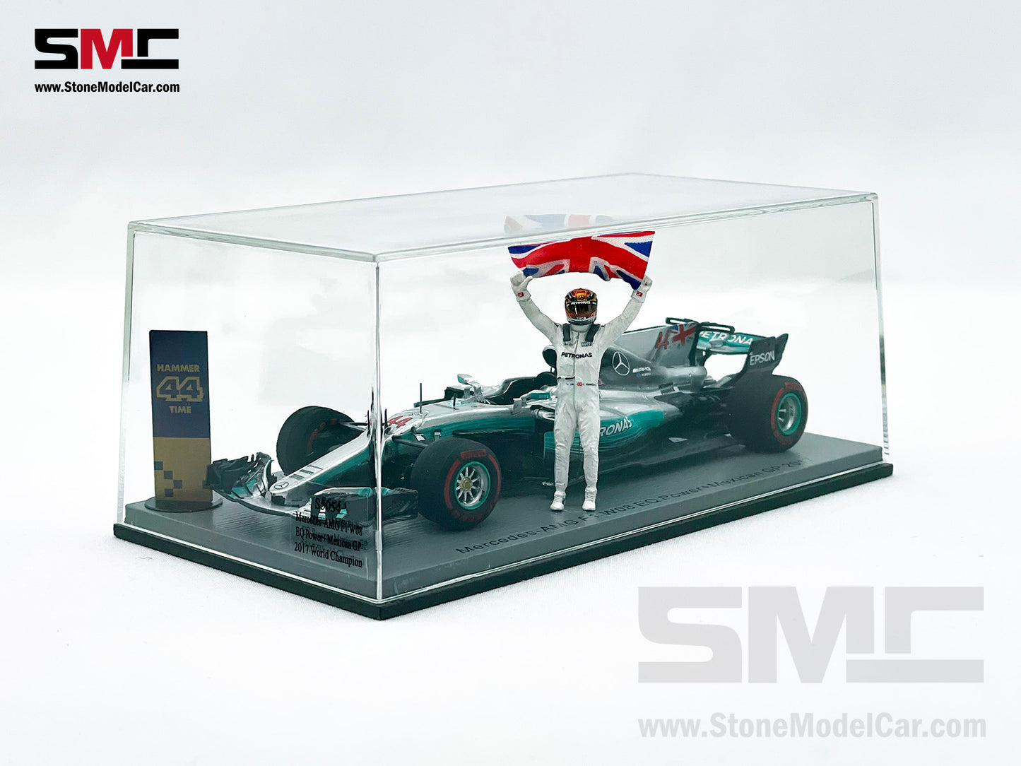 Mercedes F1 W08 #44 Lewis Hamilton Mexico GP 2017 4x World Champion 1:43 Spark with Figure