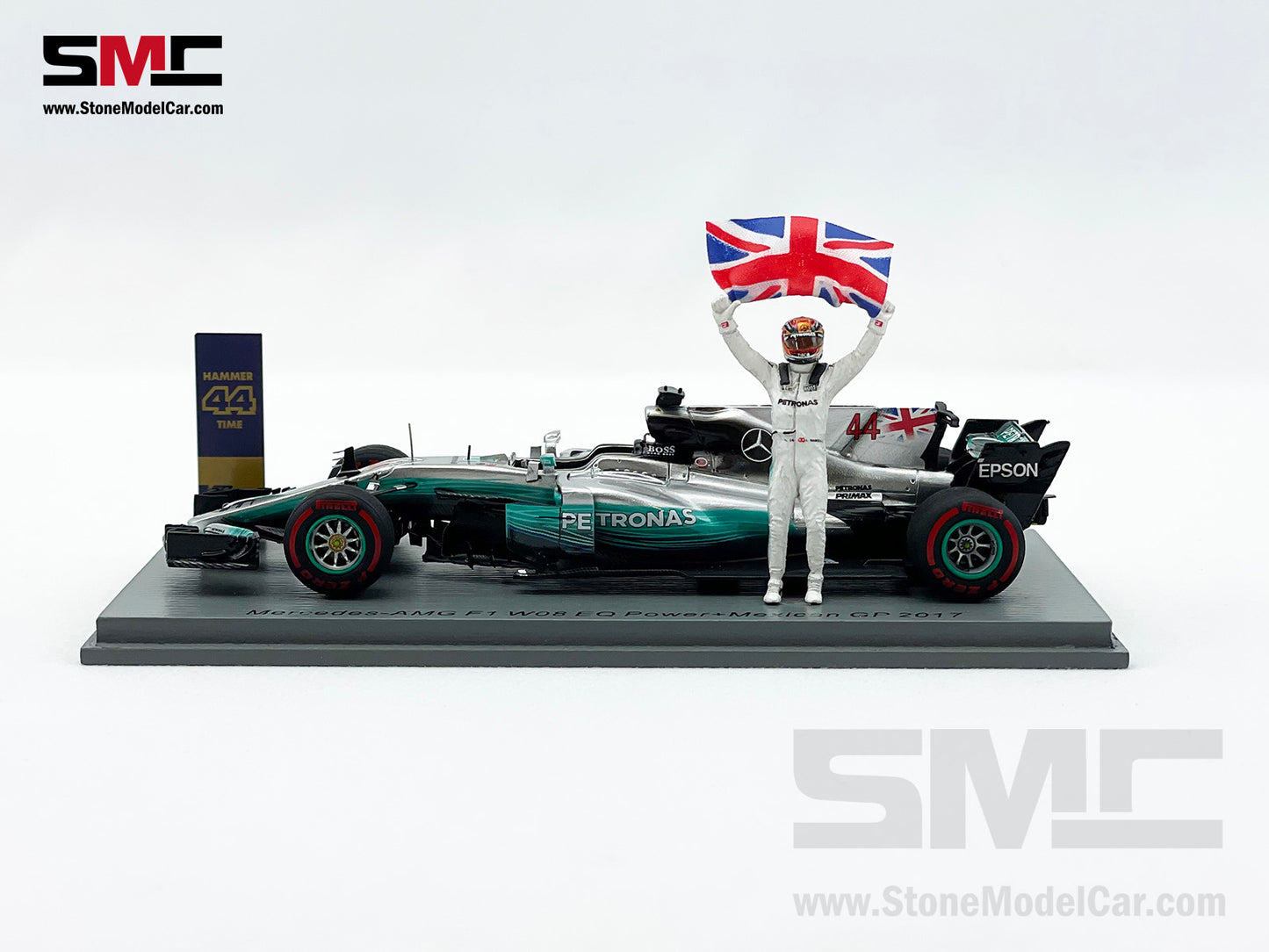 Mercedes F1 W08 #44 Lewis Hamilton Mexico GP 2017 4x World Champion 1:43 Spark with Figure