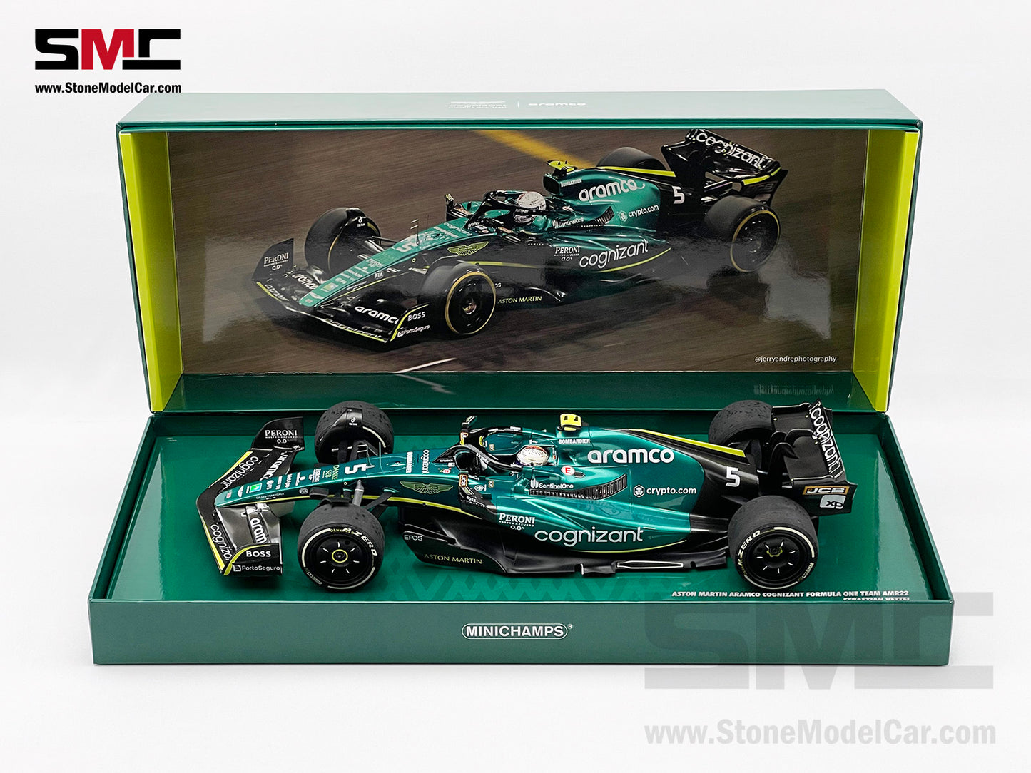 Aston Martin F1 AMR22 #5 Sebastian Vettel Abu Dhabi GP 2022 Last Race 1:18 MINICHAMPS