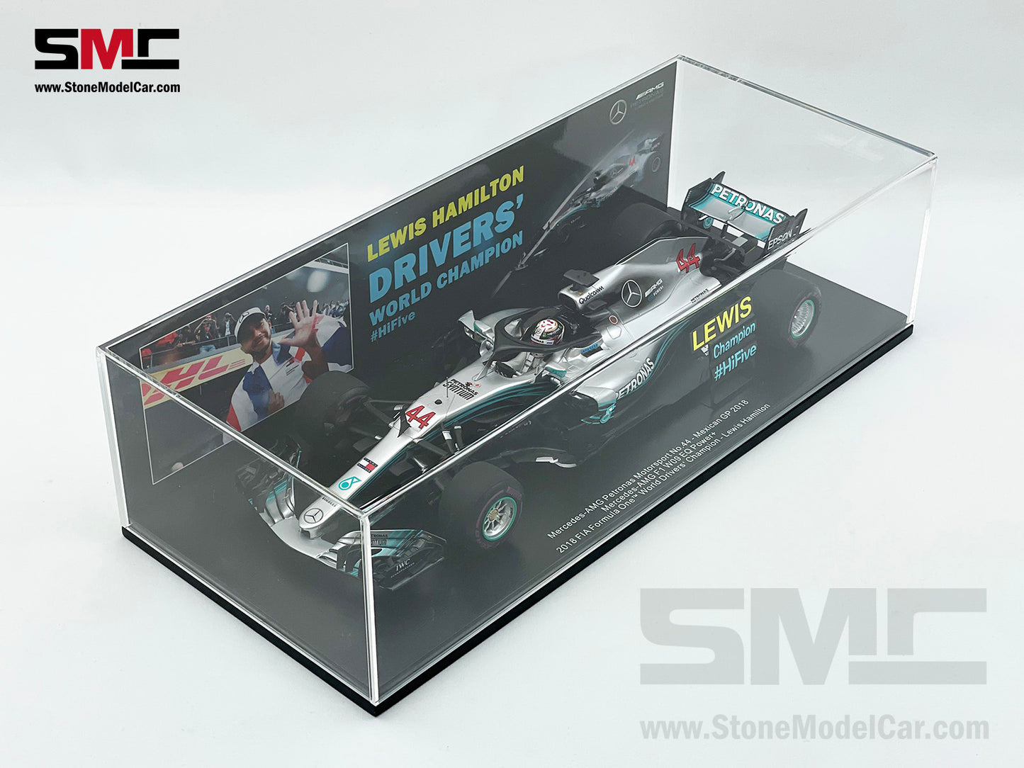 2018 5x World Champion Mercedes F1 W09 #44 Lewis Hamilton Mexico GP 1:18 Spark